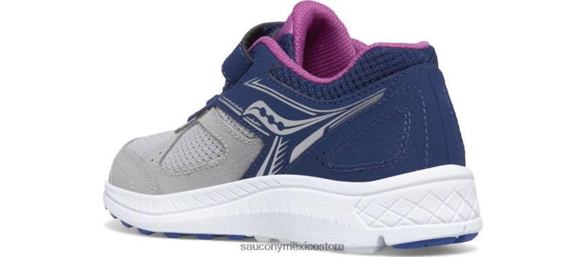 Saucony tenis cohesion 14 a/c niños azul marino/gris/uva P4B2Z0917