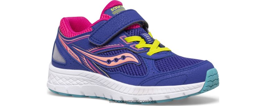 Saucony tenis cohesion 14 a/c niños azul/multi P4B2Z0915
