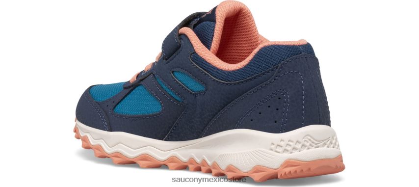 Saucony tenis cohesion tr14 a/c niños azul marino/verde azulado/coral P4B2Z0974