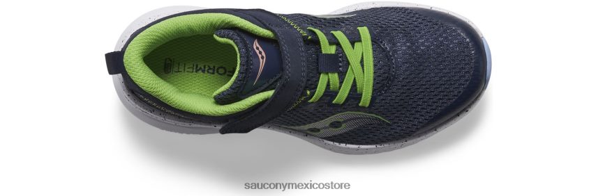 Saucony tenis kinvara 14 a/c niños azul marino/verde P4B2Z01022