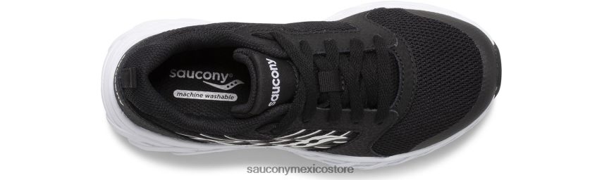 Saucony tenis wind 20 con cordones niños blanco negro P4B2Z0936