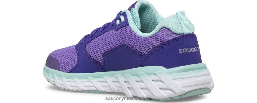 Saucony tenis wind 20 con cordones niños púrpura P4B2Z0944