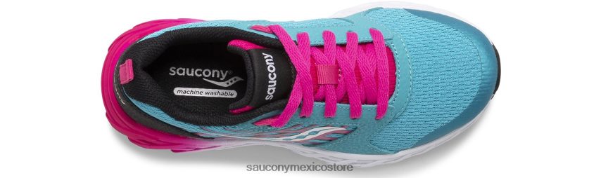 Saucony tenis wind 20 con cordones niños turquesa/rosa/negro P4B2Z0945