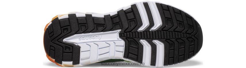 Saucony tenis wind 20 con cordones niños verde/naranja P4B2Z0938