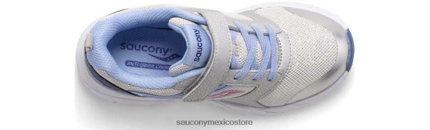 Saucony tenis wind fst a/c niños plata/azul/rosa P4B2Z0869