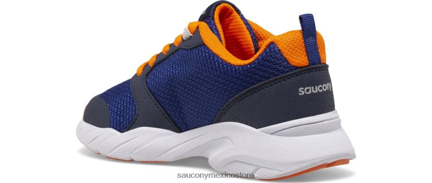Saucony tenis wind fst con cordones niños azul marino/naranja P4B2Z0866