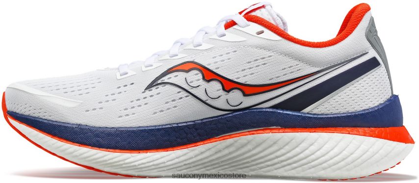 Saucony velocidad de endorfinas de boston 3 mujer naval Blanca P4B2Z0597