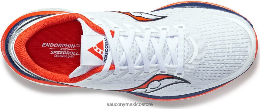 Saucony velocidad de endorfinas de boston 3 mujer naval Blanca P4B2Z0597