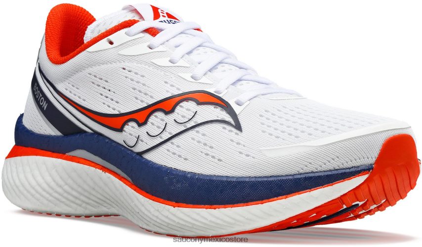 Saucony velocidad de endorfinas de boston 3 mujer naval Blanca P4B2Z0597