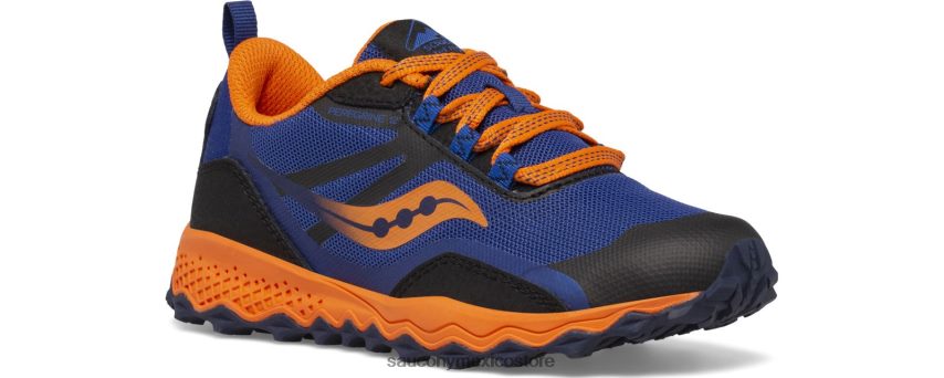 Saucony zapatilla peregrine 12 escudo niños azul marino/naranja P4B2Z0900