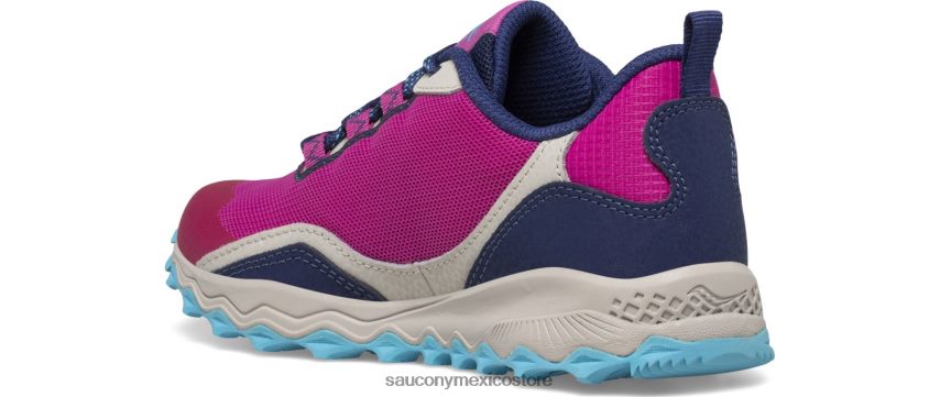 Saucony zapatilla peregrine 12 escudo niños azul marino/turquesa/rosa P4B2Z0897