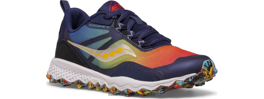 Saucony zapatilla peregrine 12 escudo niños azul/rojo/amarillo P4B2Z0899