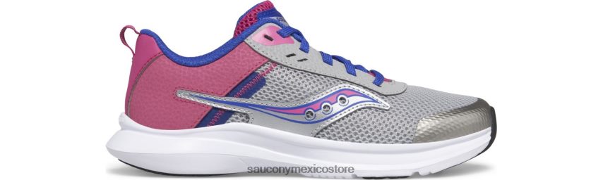 Saucony zapatillas axon 3 niños gris/fucsia P4B2Z01007
