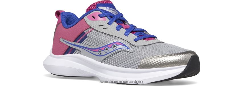 Saucony zapatillas axon 3 niños gris/fucsia P4B2Z01007