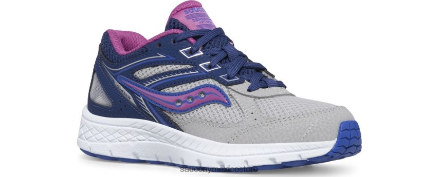 Saucony zapatillas con cordones cohesion 14 niños azul marino/gris/uva P4B2Z0931