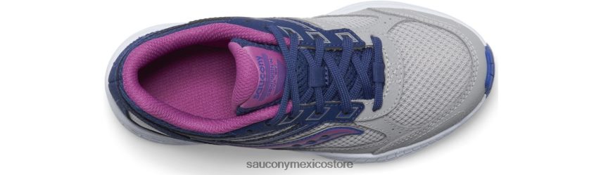 Saucony zapatillas con cordones cohesion 14 niños azul marino/gris/uva P4B2Z0931