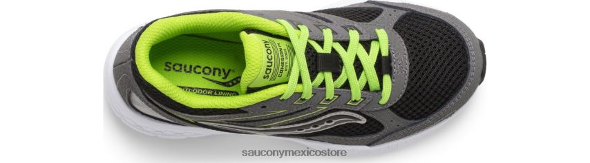 Saucony zapatillas con cordones cohesion 14 niños gris/negro/verde P4B2Z0930