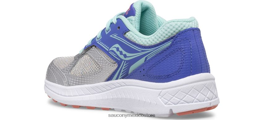 Saucony zapatillas con cordones cohesion 14 niños plata/bígaro/turq P4B2Z0934