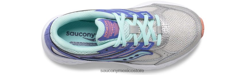 Saucony zapatillas con cordones cohesion 14 niños plata/bígaro/turq P4B2Z0934