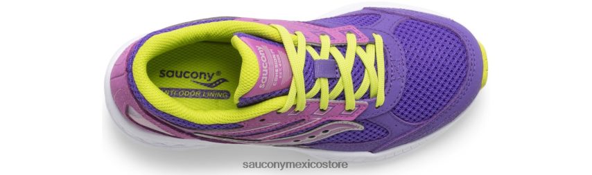 Saucony zapatillas con cordones cohesion 14 niños verde púrpura P4B2Z0933