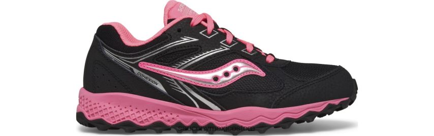 Saucony zapatillas con cordones tr14 cohesion niños negro/rosa P4B2Z0894