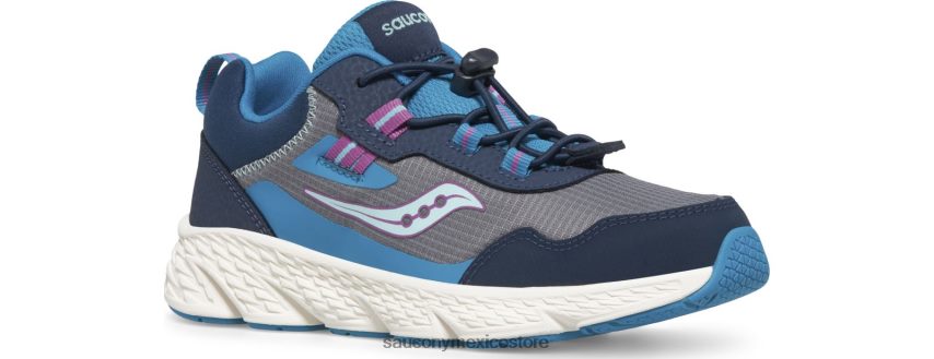 Saucony zapatillas cortavientos 30 niños azul marino/gris/turq P4B2Z01009