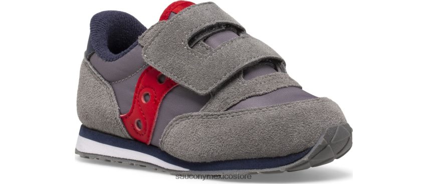 Saucony zapatillas jazz con velcro niños gris/azul marino/rojo P4B2Z0949