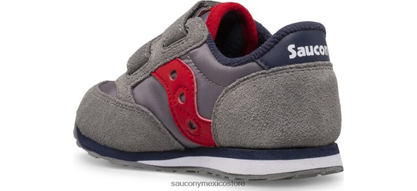 Saucony zapatillas jazz con velcro niños gris/azul marino/rojo P4B2Z0949