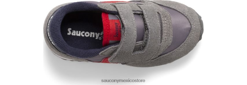Saucony zapatillas jazz con velcro niños gris/azul marino/rojo P4B2Z0949