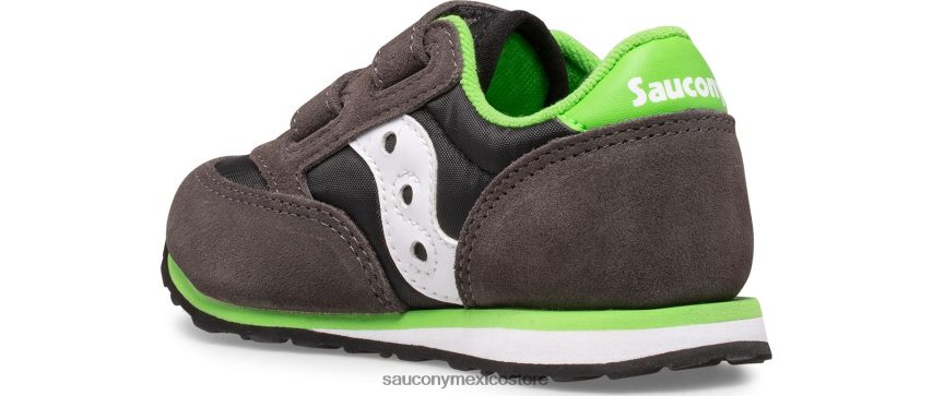 Saucony zapatillas jazz con velcro niños gris/negro/verde P4B2Z0948