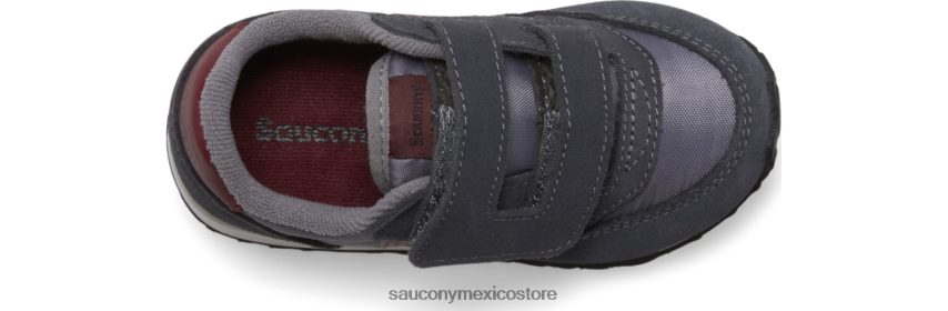 Saucony zapatillas jazz con velcro niños gris/rojo oscuro P4B2Z0951