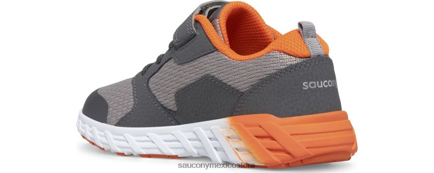 Saucony zapatillas wind 20 a/c niños gris/naranja P4B2Z0872