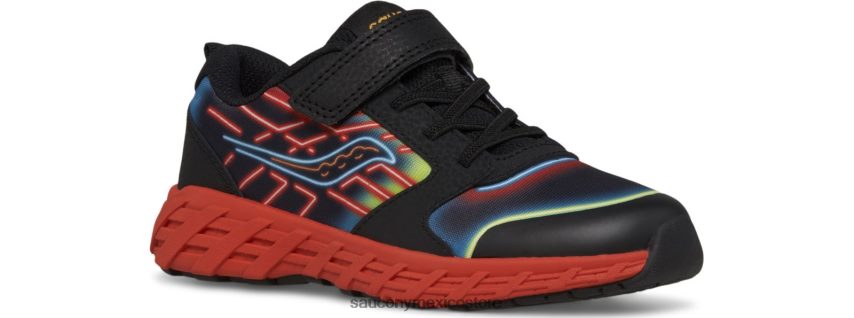 Saucony zapatillas wind 20 a/c niños neón/negro/rojo P4B2Z0875