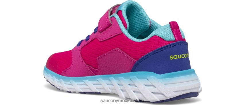 Saucony zapatillas wind 20 a/c niños rosa/azul/verde P4B2Z0876