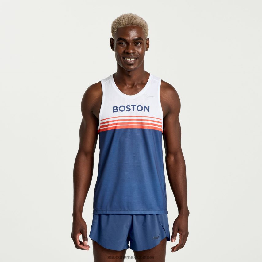 Saucony camiseta de cronómetro boston hombres Boston 2023 P4B2Z0336