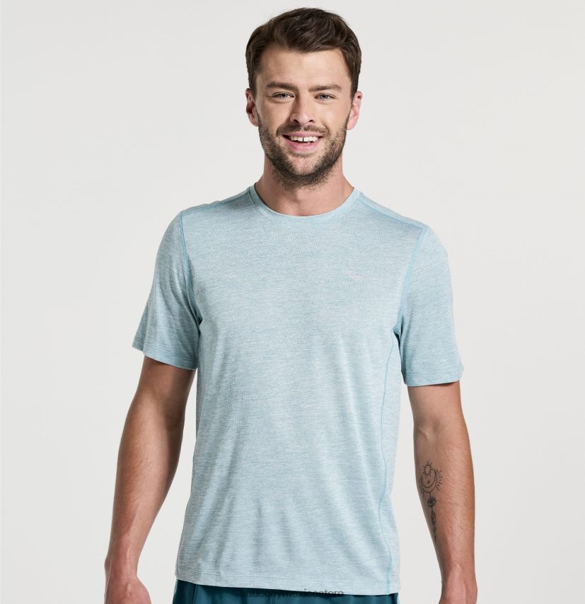 Saucony cronómetro de manga corta hombres brezo de lluvia P4B2Z0320