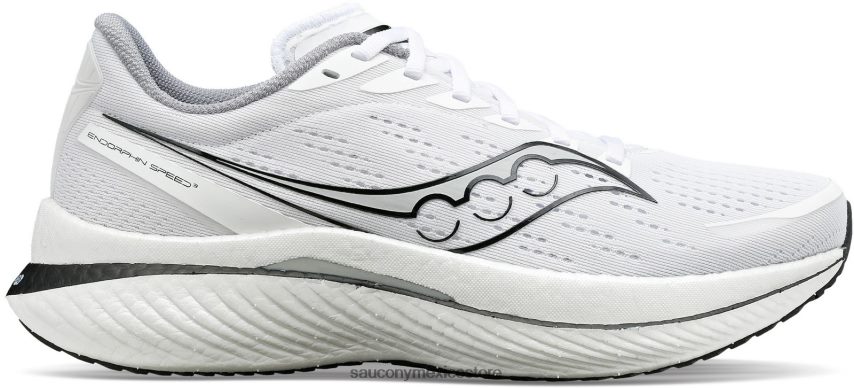 Saucony velocidad de endorfinas 3 hombres blanco negro P4B2Z064