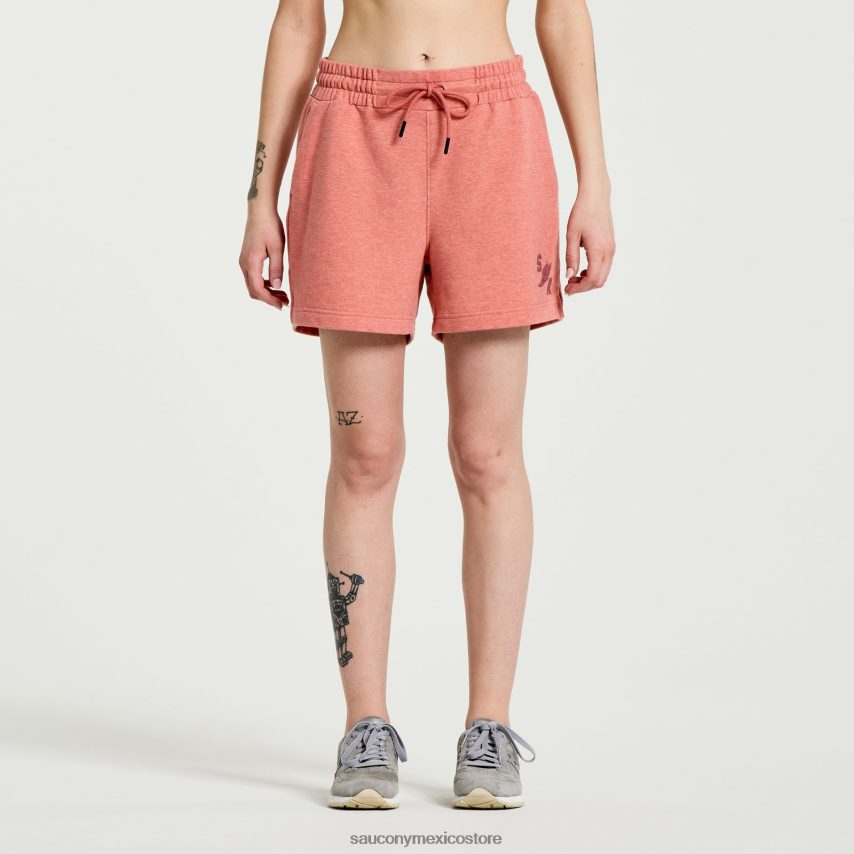 Saucony pantalones cortos de sudor descansado mujer gráfico de hollín brezo P4B2Z0832