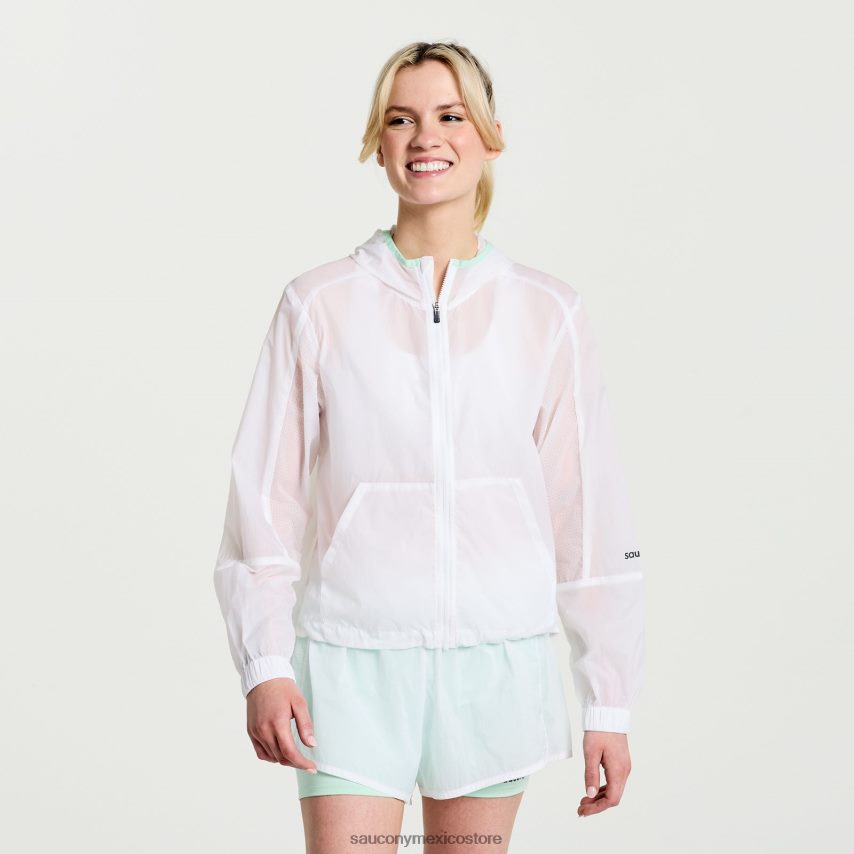Saucony chaqueta plegable elevate mujer blanco P4B2Z0714