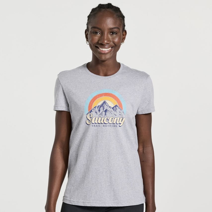 Saucony camiseta descansada mujer brezo gris claro P4B2Z0787