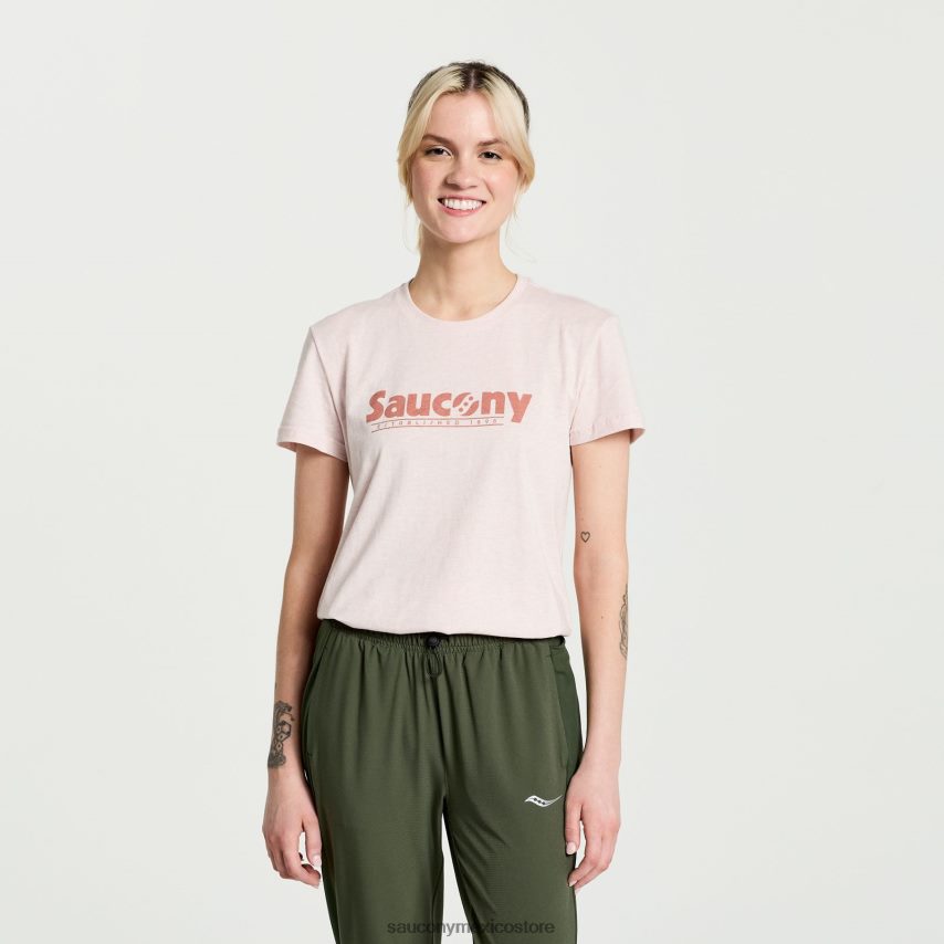 Saucony camiseta descansada mujer gráfico sepia rosa brezo P4B2Z0785