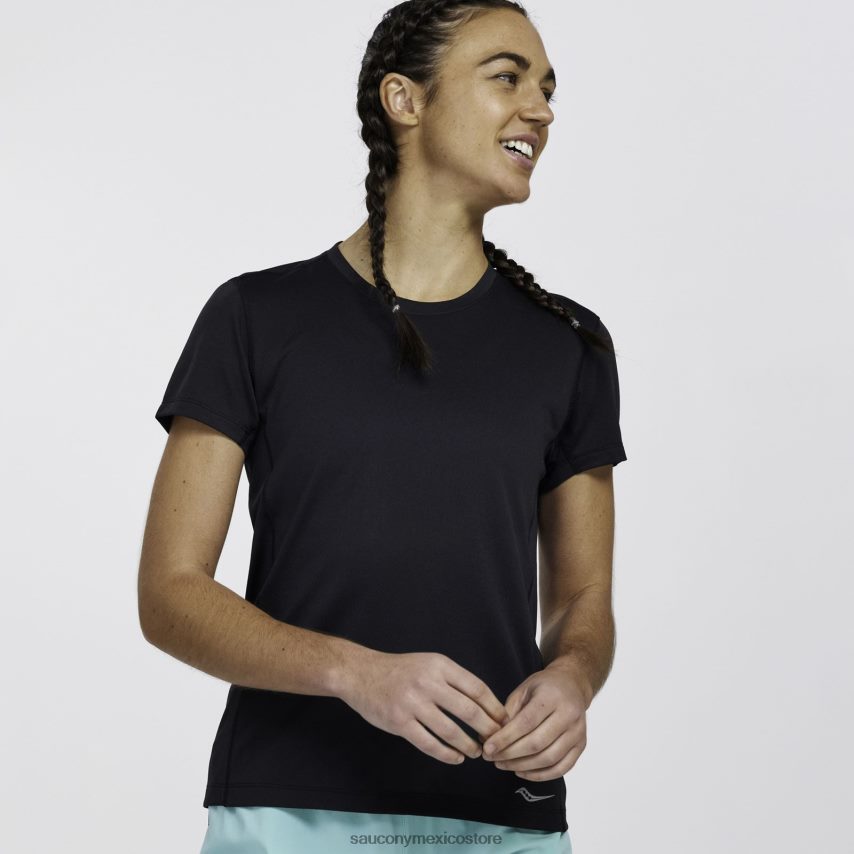 Saucony cronómetro de manga corta mujer negro P4B2Z0729