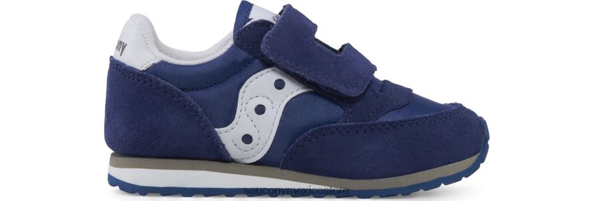 Saucony tenis baby jazz con velcro niños azul marino/ blanco P4B2Z0986