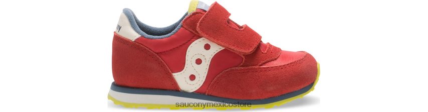 Saucony tenis baby jazz con velcro niños rojo/azul/lima P4B2Z0998