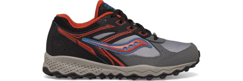 Saucony zapatillas con cordones tr14 cohesion niños negro/gris/óxido P4B2Z0893