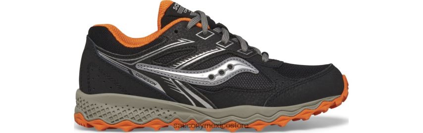 Saucony zapatillas con cordones tr14 cohesion niños negro/naranja P4B2Z0891