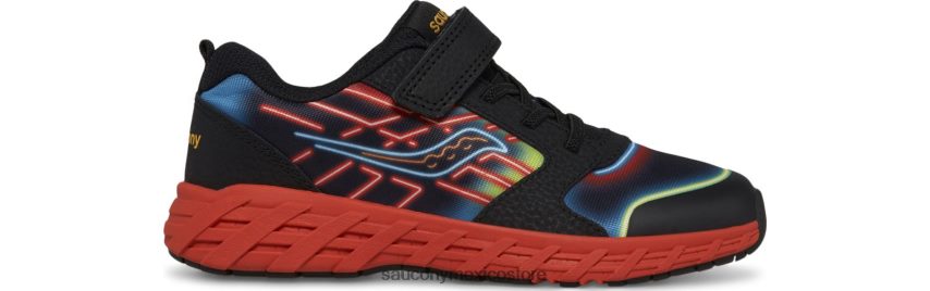 Saucony zapatillas wind 2.0 a/c niños neón/negro/rojo P4B2Z0875