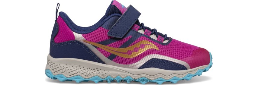 Saucony zapatillas peregrine 12 shield a/c niños azul marino/rosa/turq P4B2Z0881
