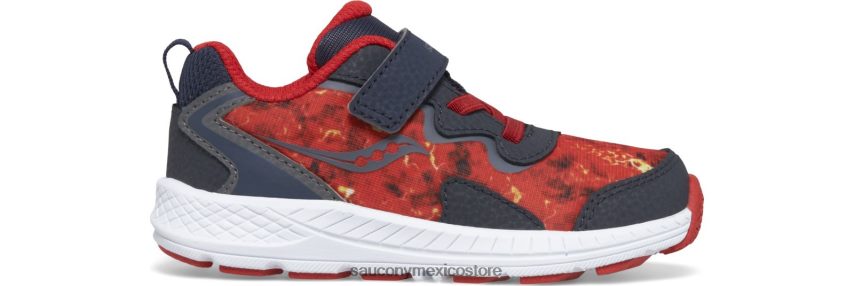 Saucony flash 30 a/c jr zapatilla de deporte niños azul marino/lava P4B2Z01031