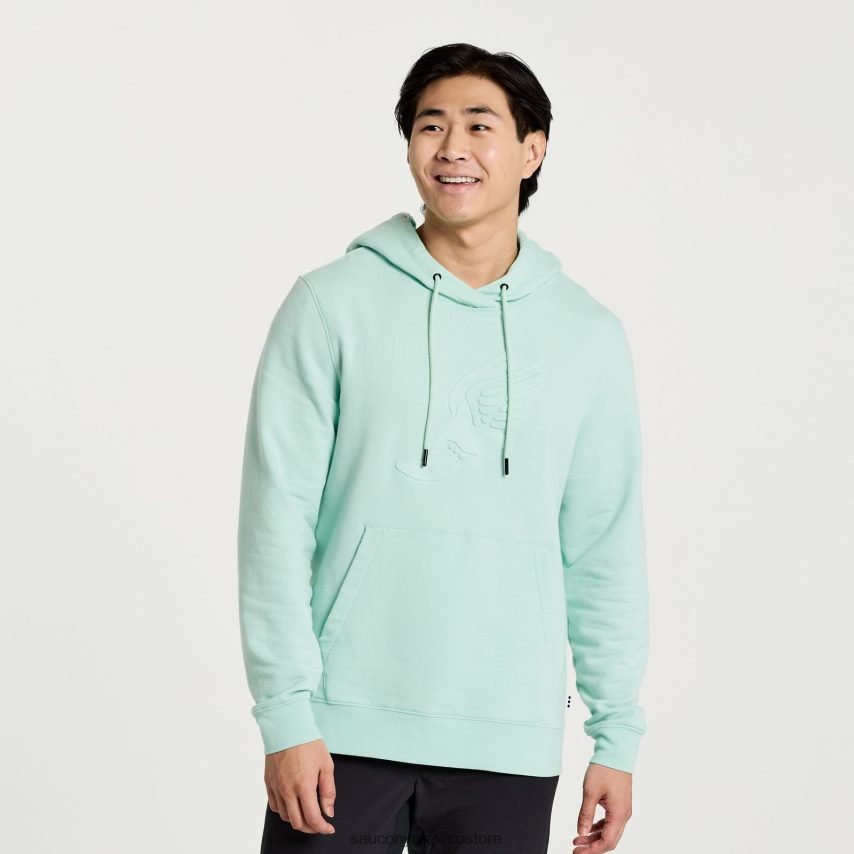 Saucony sudadera con capucha descansada hombres gráfico de la atmósfera P4B2Z0384